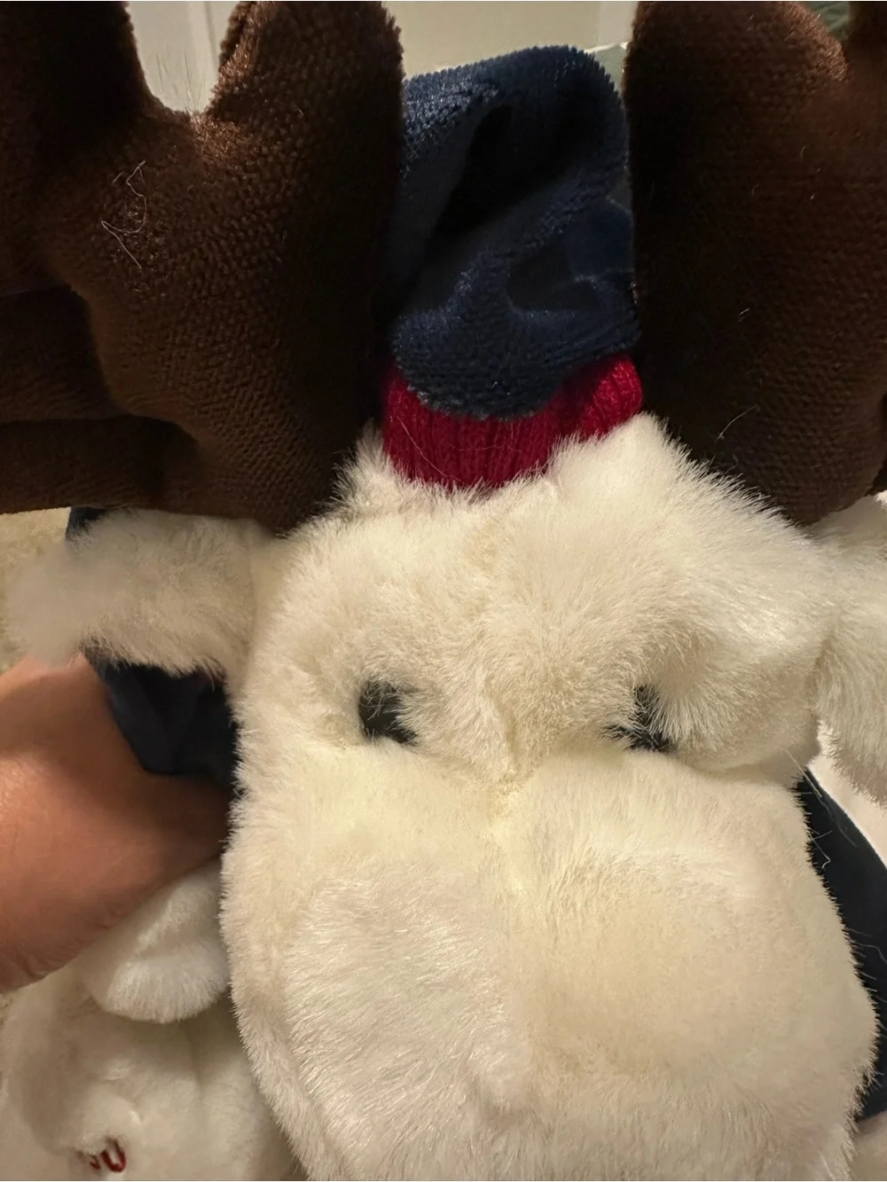 Vintage 2000 Snowflake Friends White Moose Plush - Tis The Season NWT